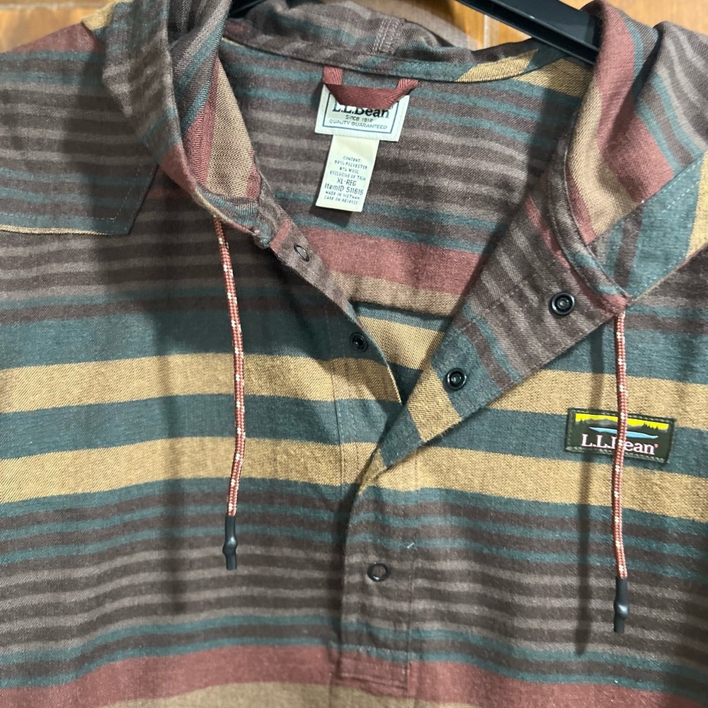 LL Bean Men's Katahdin Performance Flannel Anorak - Picture 8 of 14